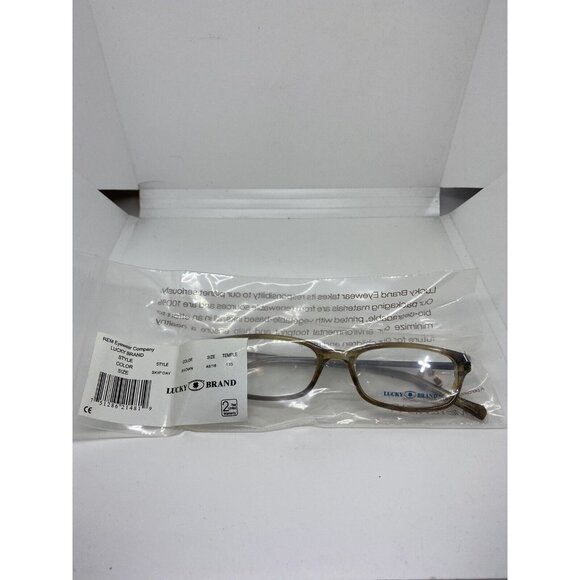 LUCKY BRAND SKIP DAY Brown Rectangular Kids Full Rim Eyeglasses Frames 48-16-135 - Picture 9 of 10